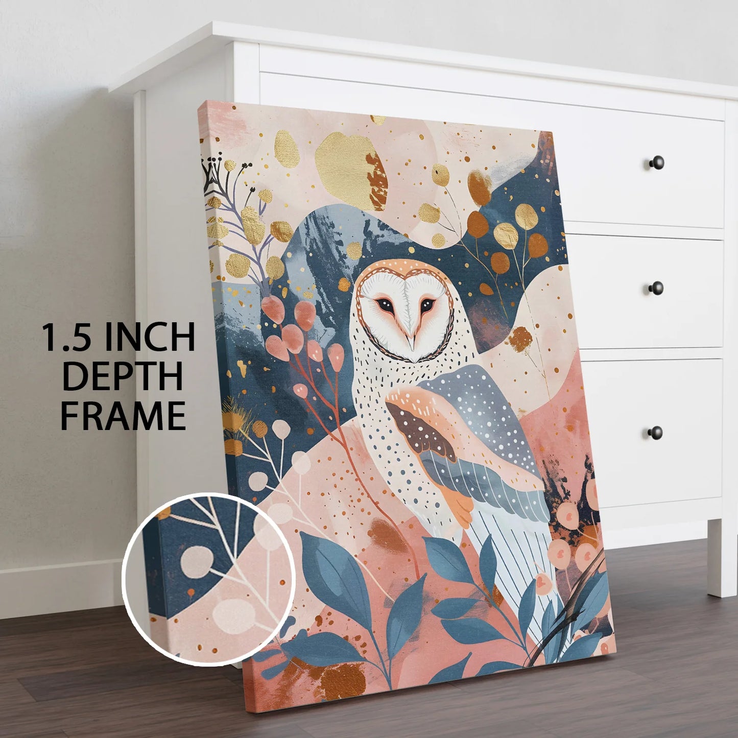 Owl Canvas Wall Art Wildlife Painting