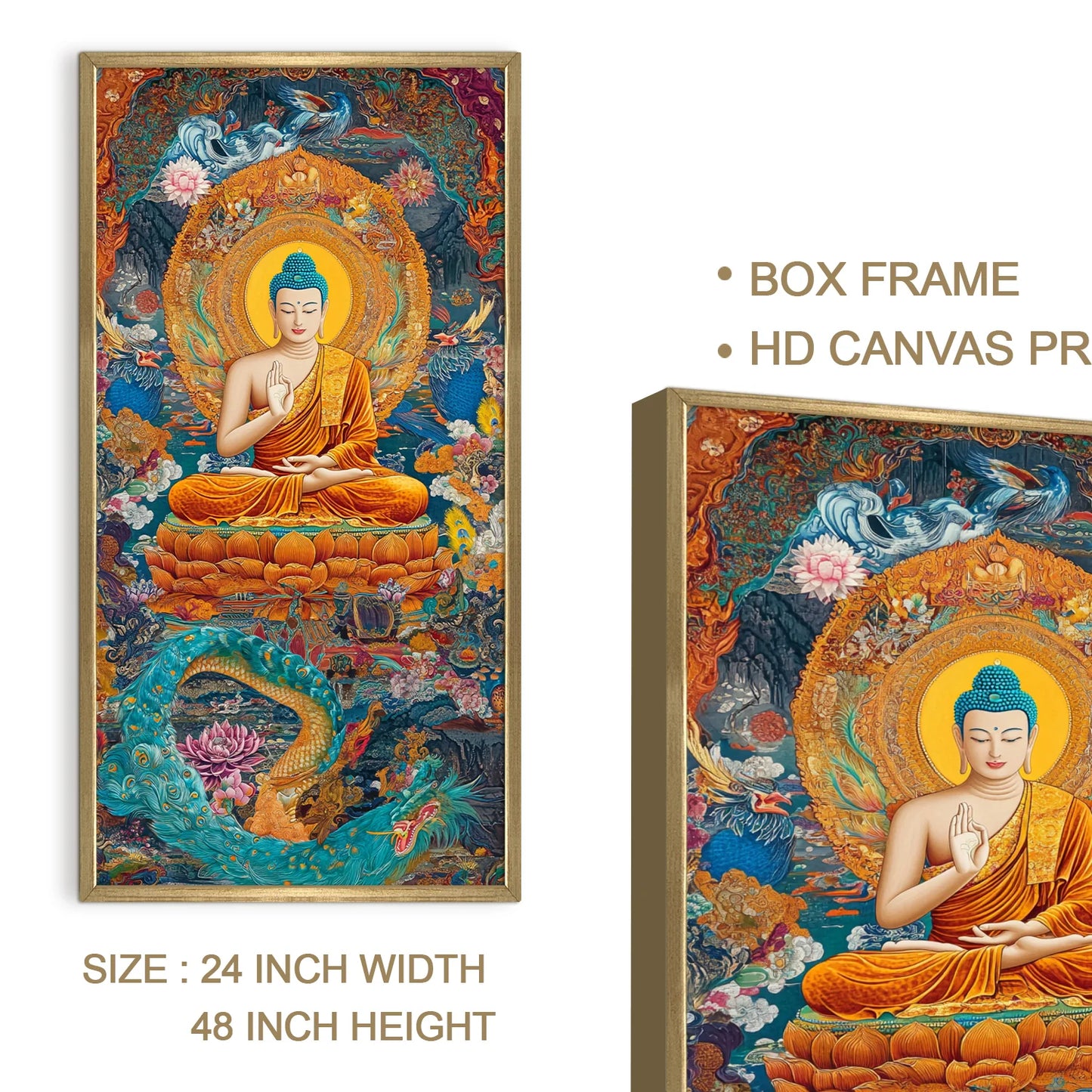Lord Buddha Meditation Canvas Wall Painting For Home