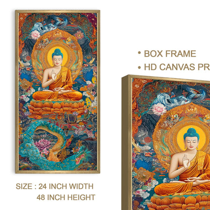 Lord Buddha Meditation Canvas Wall Painting For Home