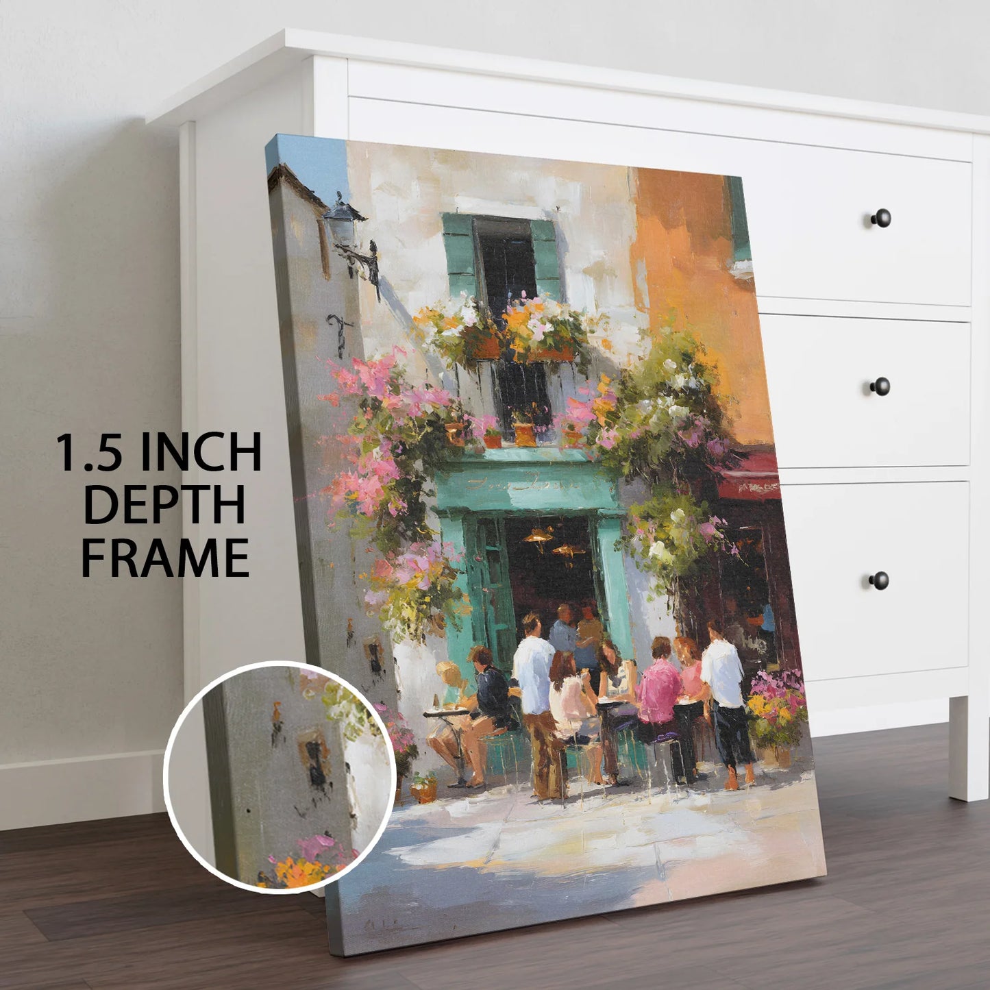 Vintage Cafe Wall Canvas Wall Art For Hotel