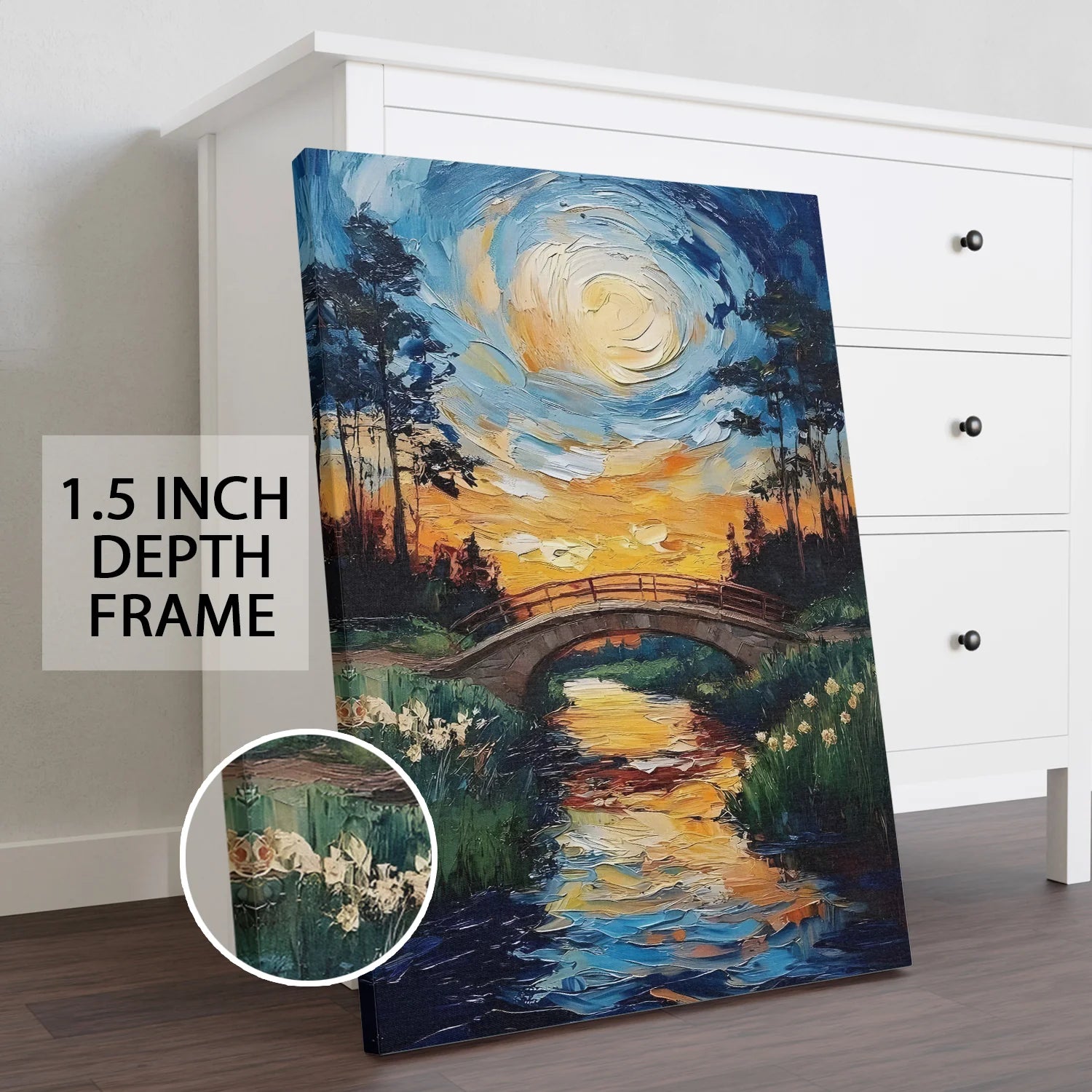 Illuminated Dusk Canvas Wall Art Painting For Hotel