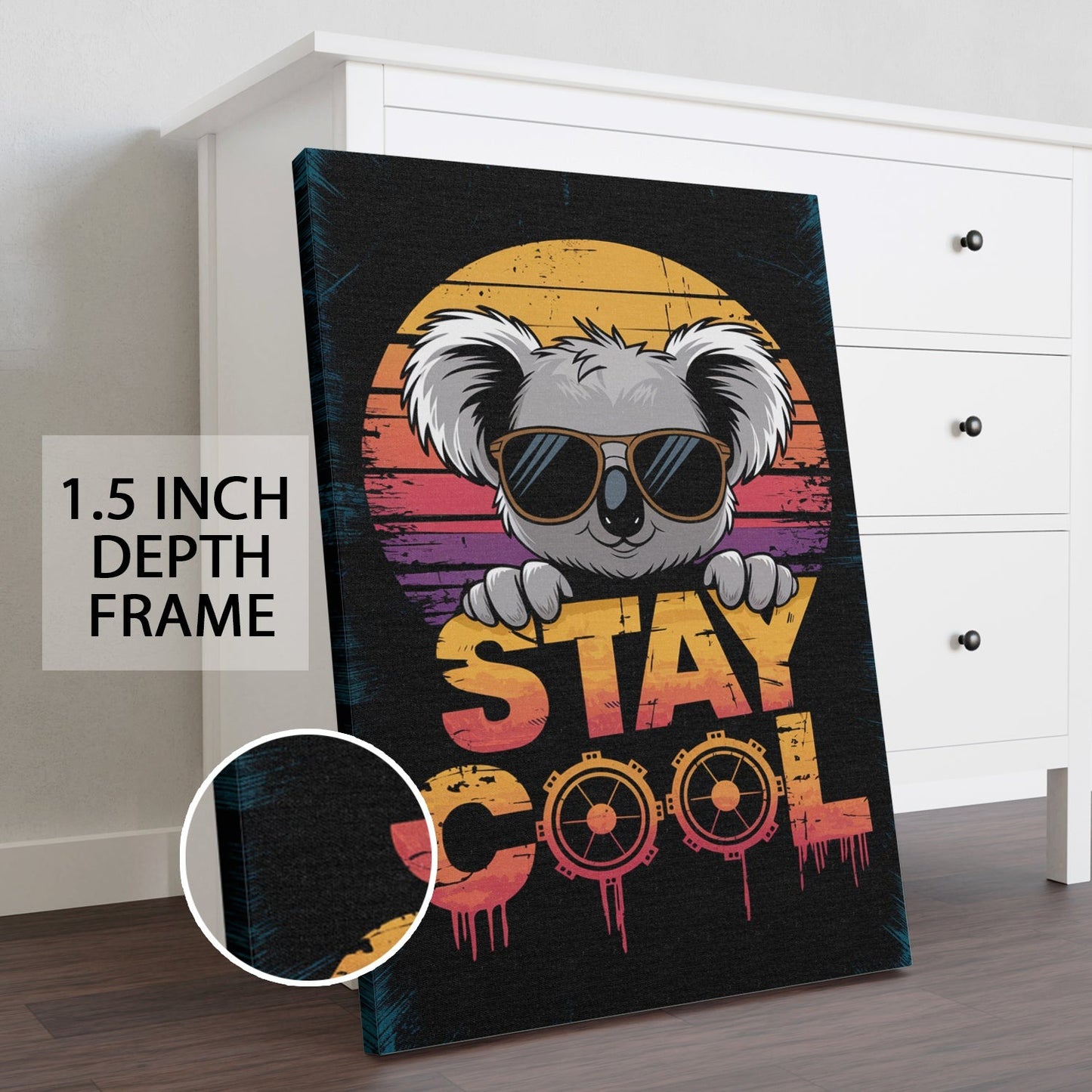 Retro Vibes Koala Wall Art Painting For Decoration