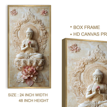Lord Buddha Canvas Wall Painting For Office And Room Decor