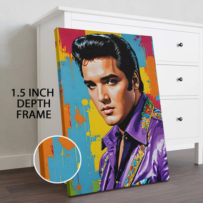 Elvis Presley - Iconic Pop Art Canvas Wall Painting