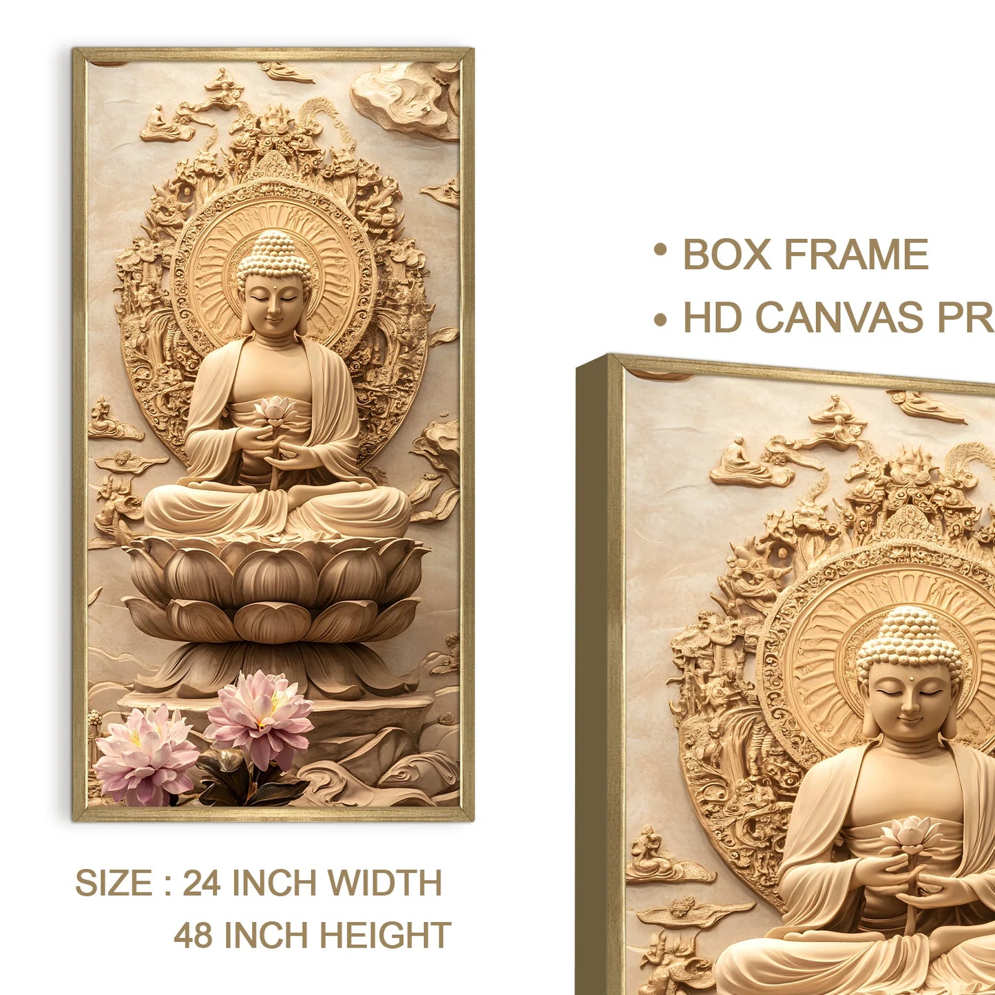 Lord Buddha Canvas Wall Painting For Home Wall Decor