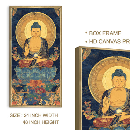 Lord Buddha Canvas Wall Painting For Office And Room Decoration