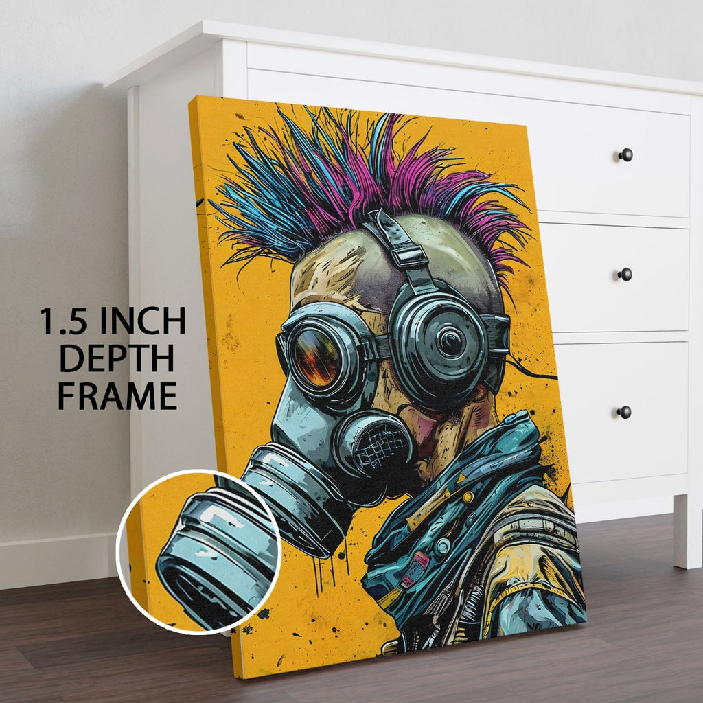 Graffiti Neon Resistance Wall Art Painting, Ready to Hang