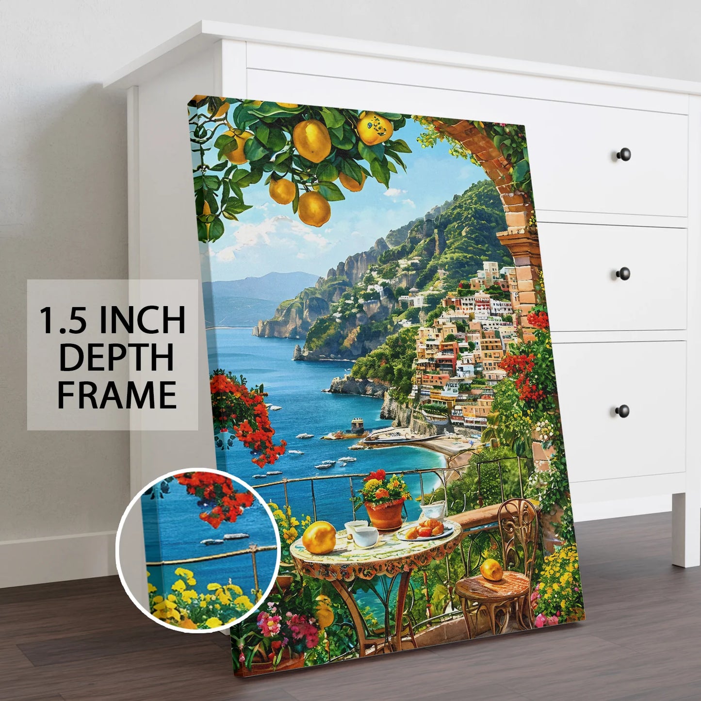 Coastline Wall Canvas Painting For Hotel