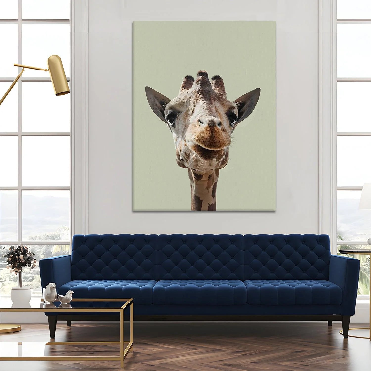 Giraffe Wildlife Canvas Wall Painting