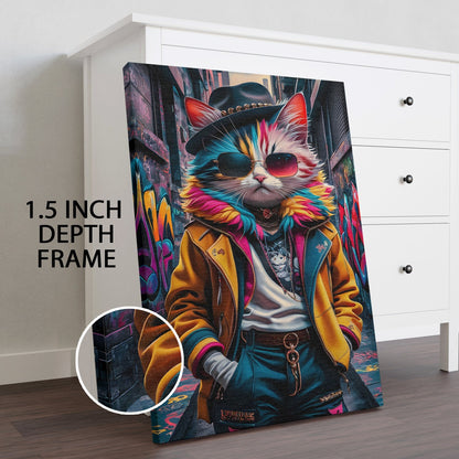 Hip Hop Catitude Wall Art Painting For Office
