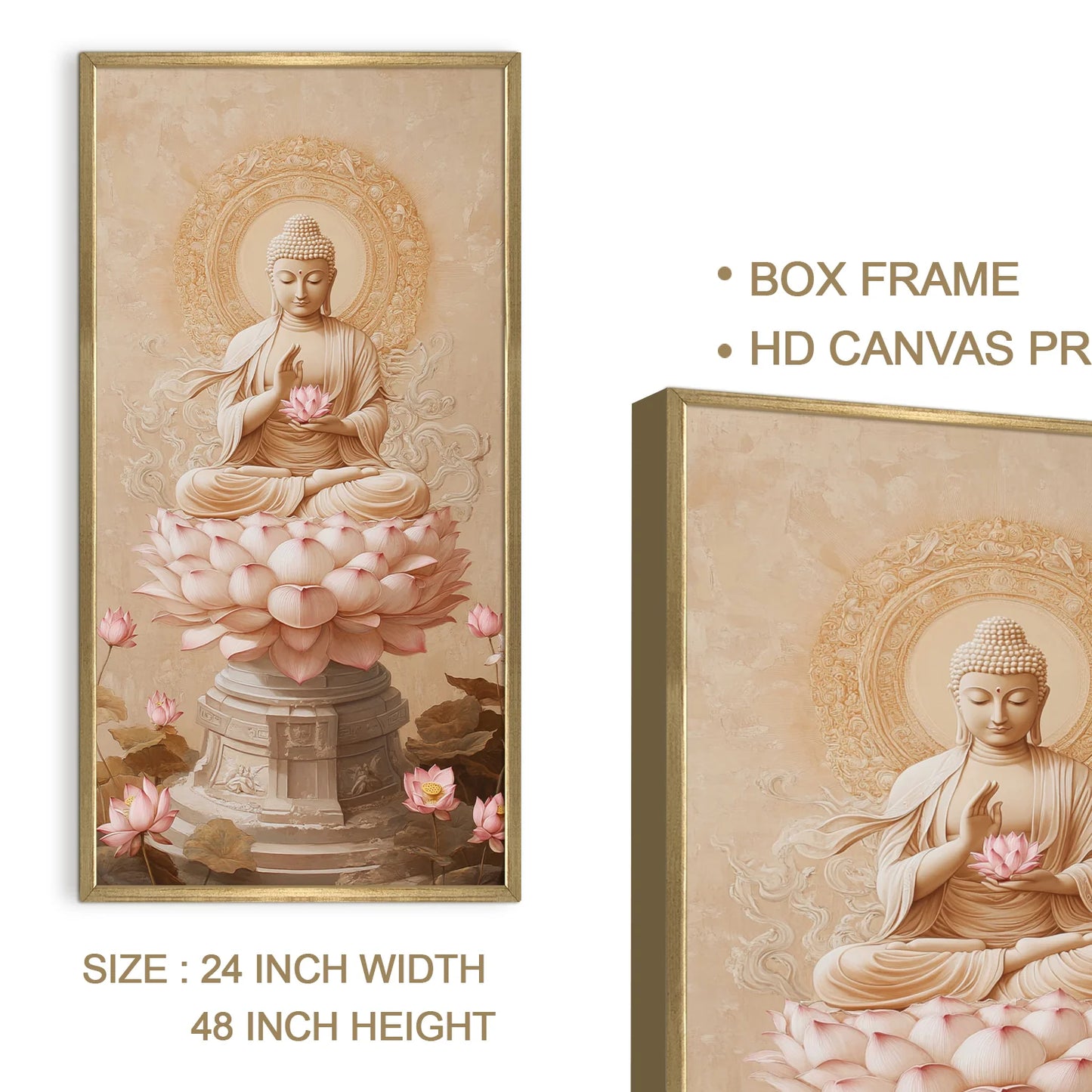Lord Buddha Canvas Wall Painting For Office Decoration