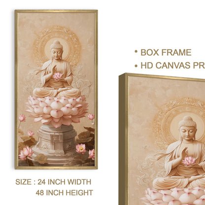 Lord Buddha Canvas Wall Painting For Office Decoration