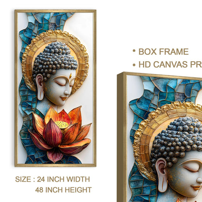 Lord Buddha Canvas Wall Painting For Home And Office Decoration
