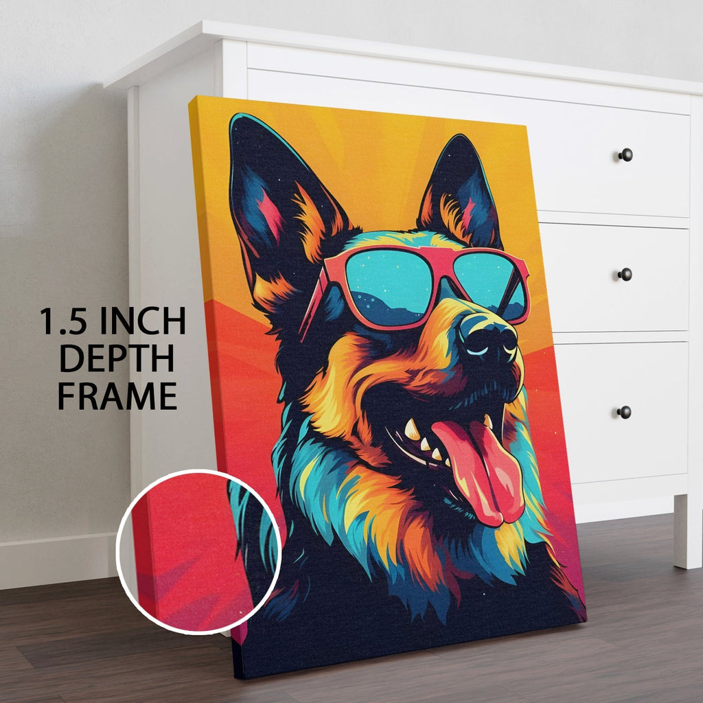 Graffiti Sunglass Shepherd Wall Art Painting Ready to Hang