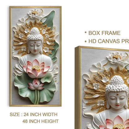Lord Buddha Canvas Wall Art For Office And Room Decor