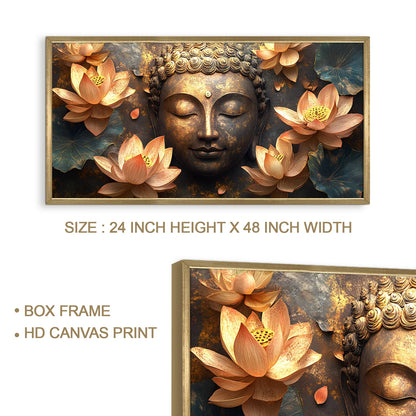 Buddha with Lotus Wall Art Decoration For Bedroom