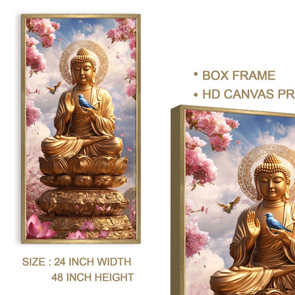 Lord Buddha Canvas Wall Art For Office Decoration