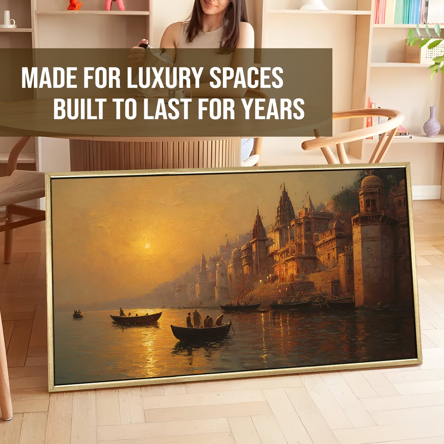 Banaras Ghats Painting Wall Art – Varanasi Riverfront