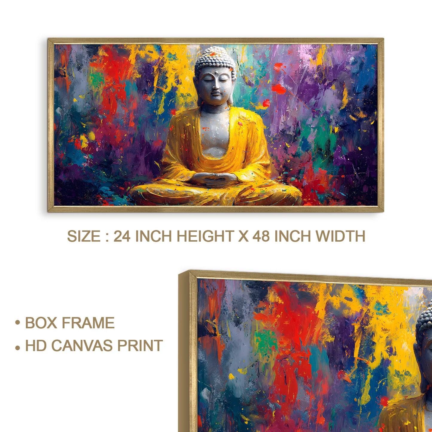 Abstract Buddha Wall Canvas Painting For Living Room