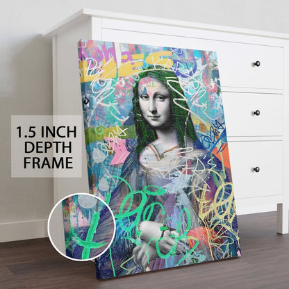 Mona Lisa Maximalist Altered Canvas Wall Art For Home