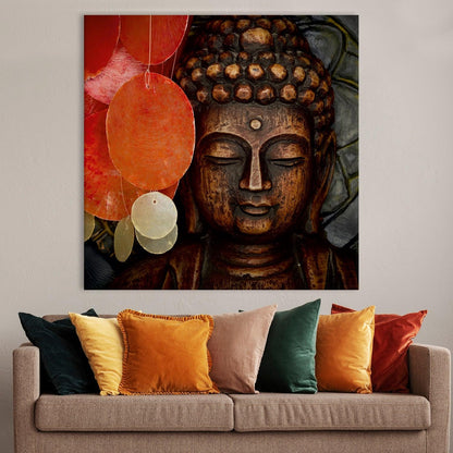 Lord Buddha Face Wall Art Painting 