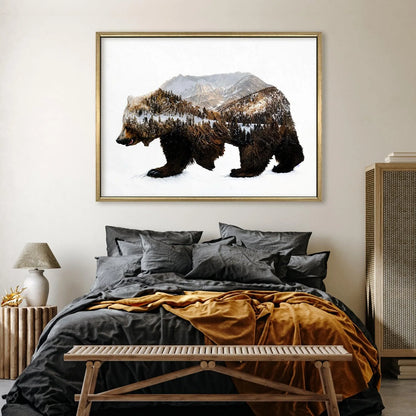 Bear Wildlife Canvas Wall Painting