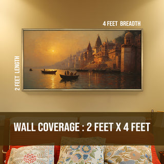 Banaras Ghats Painting Wall Art – Varanasi Riverfront