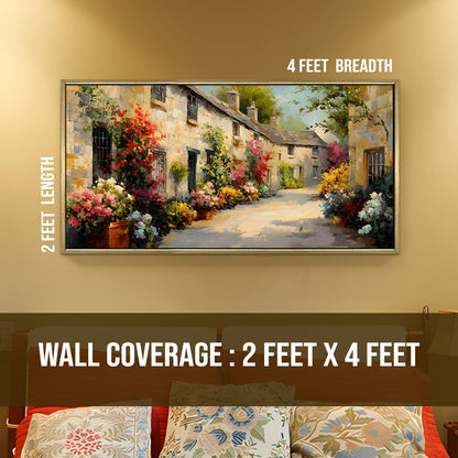 Vintage Alley Canvas Wall Painting For Hotel Room