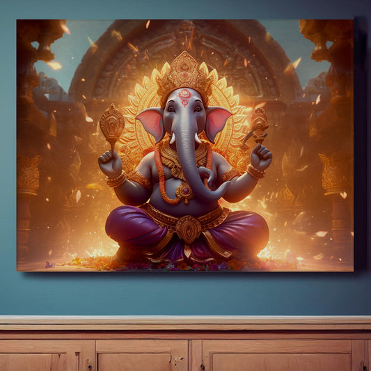 Lord Ganesha Canvas Wall Art Painting