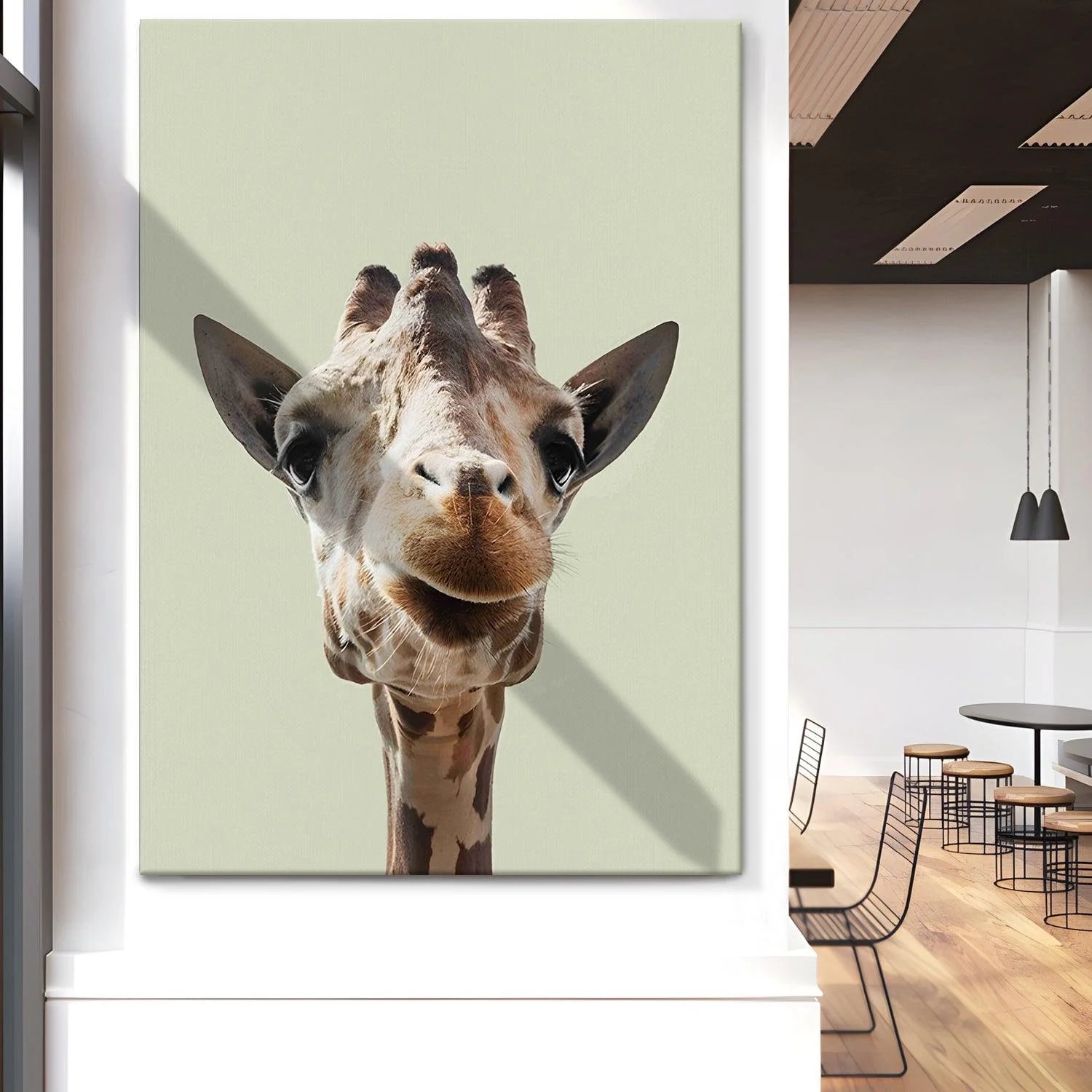 Giraffe Wildlife Canvas Wall Painting