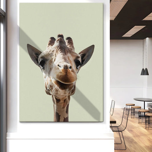 Giraffe Wildlife Canvas Wall Painting