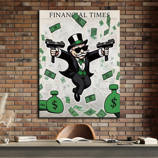 Gangsta Monopoly Man canvas wall art painting