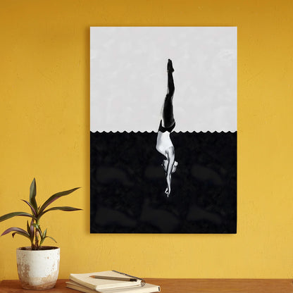 Black and White Canvas Wall Art Painting For Home And Office Decor