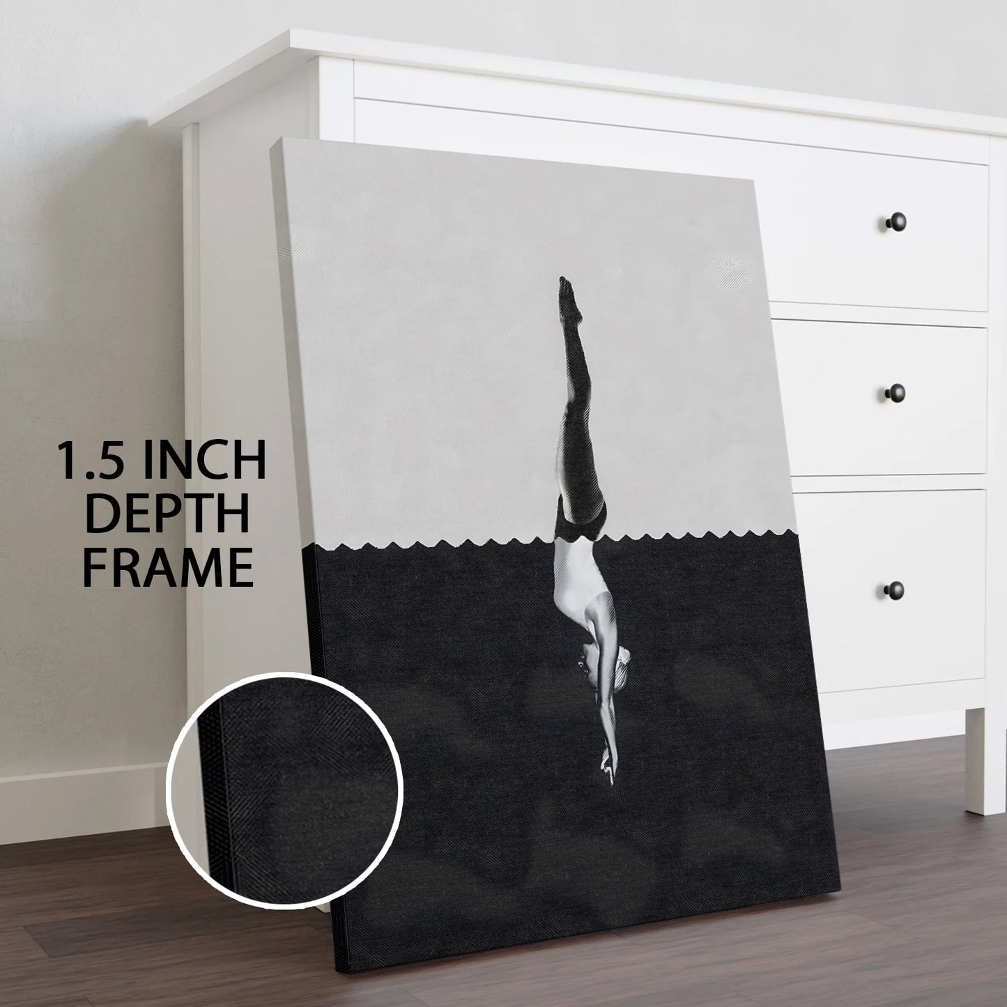 Black and White Canvas Wall Art Painting For Home And Office Decor