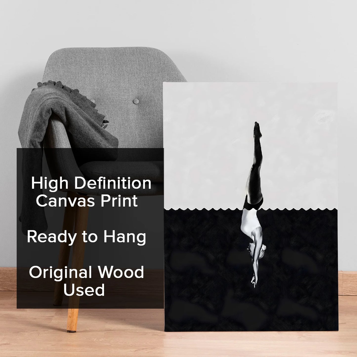 Black and White Canvas Wall Art Painting For Home And Office Decor