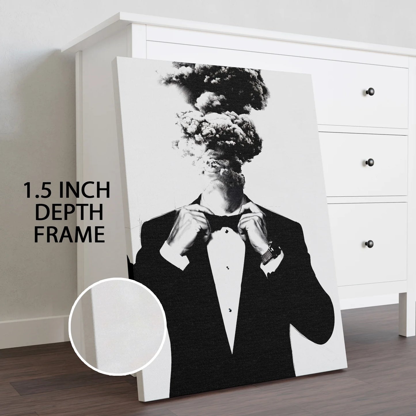 Black and White Canvas Wall Art Painting For Home And Office Decoration