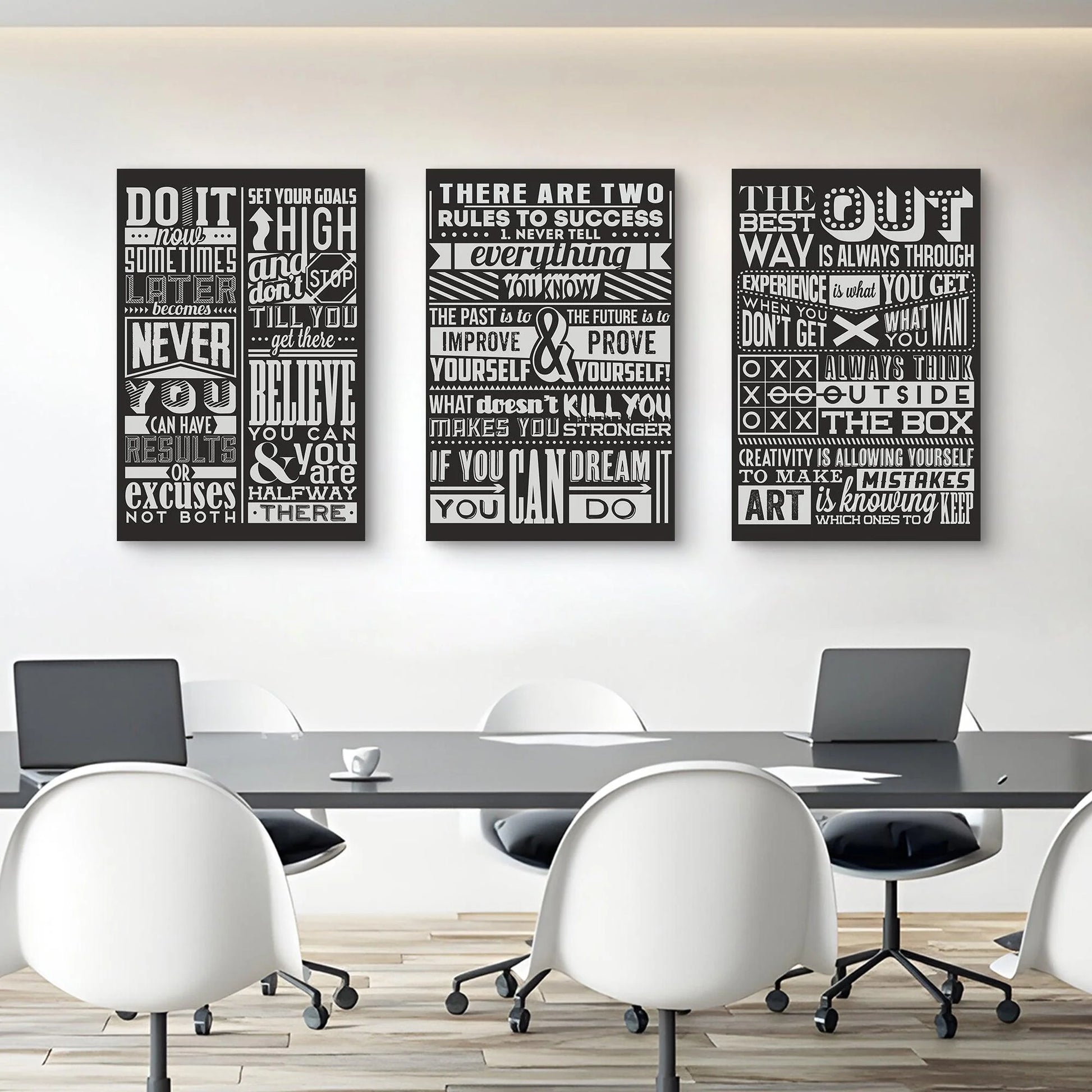 Black and White Canvas Wall Art Painting For Hotel Wall Decoration