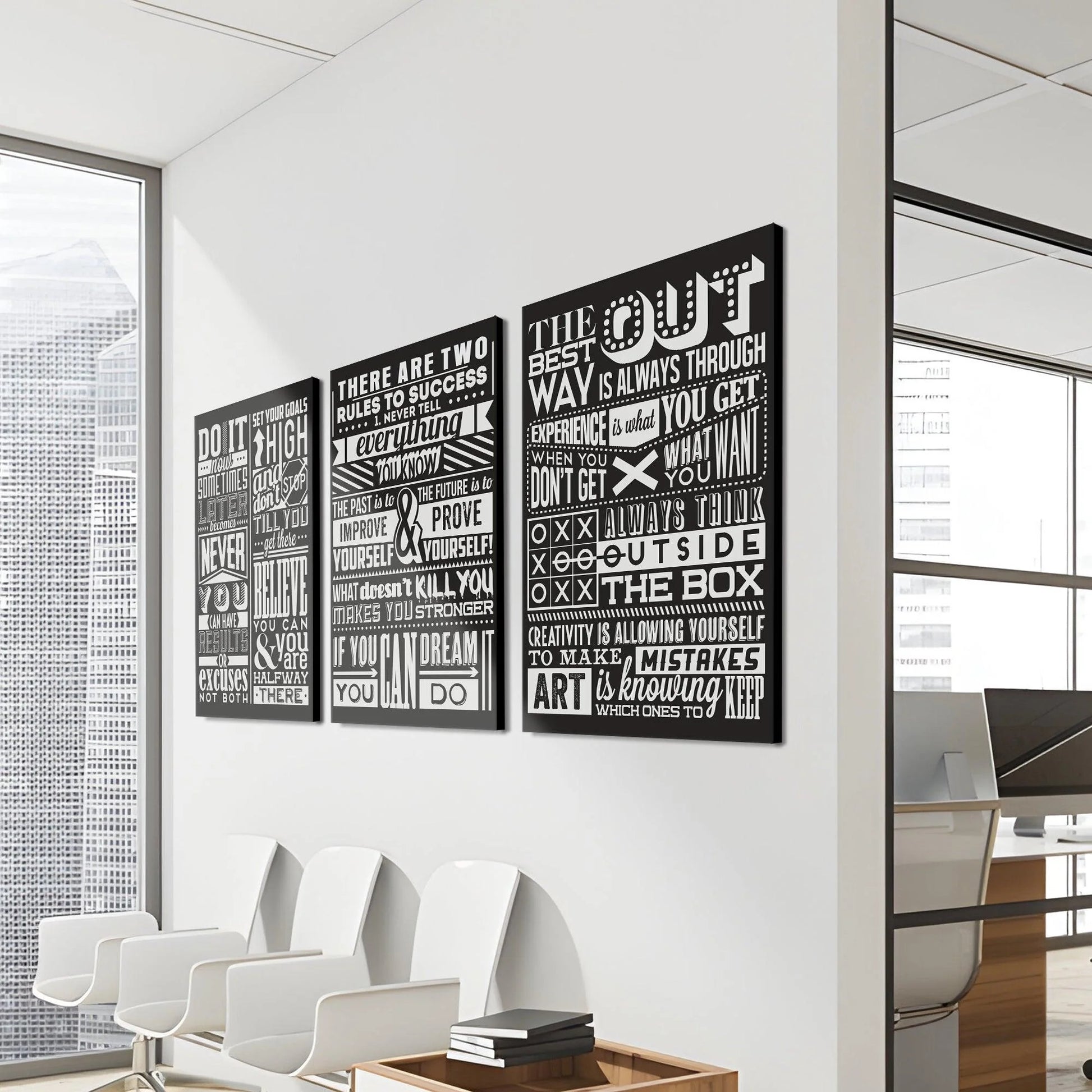 Black and White Canvas Wall Art Painting For Hotel Wall Decoration