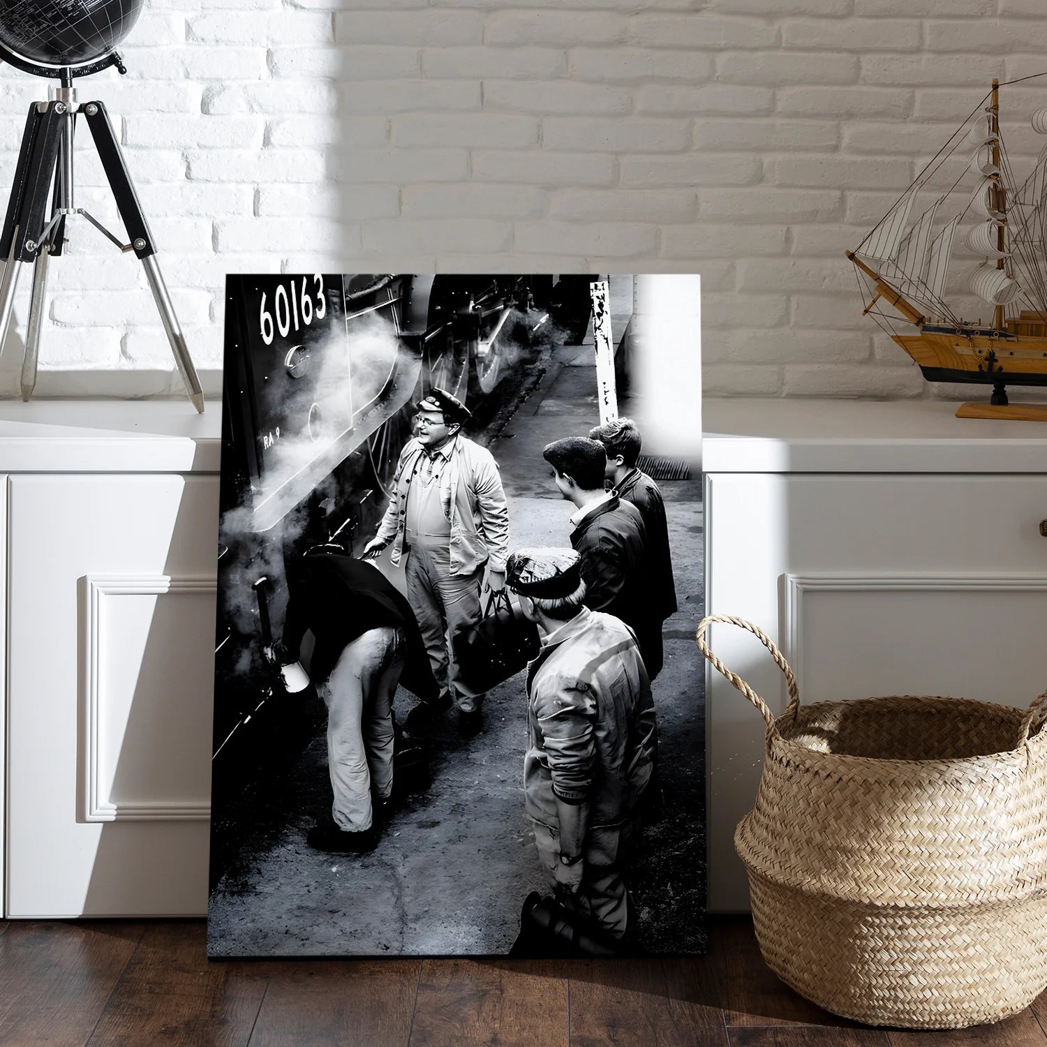 Black and White Vintage Canvas Wall Art Painting For Hotel 