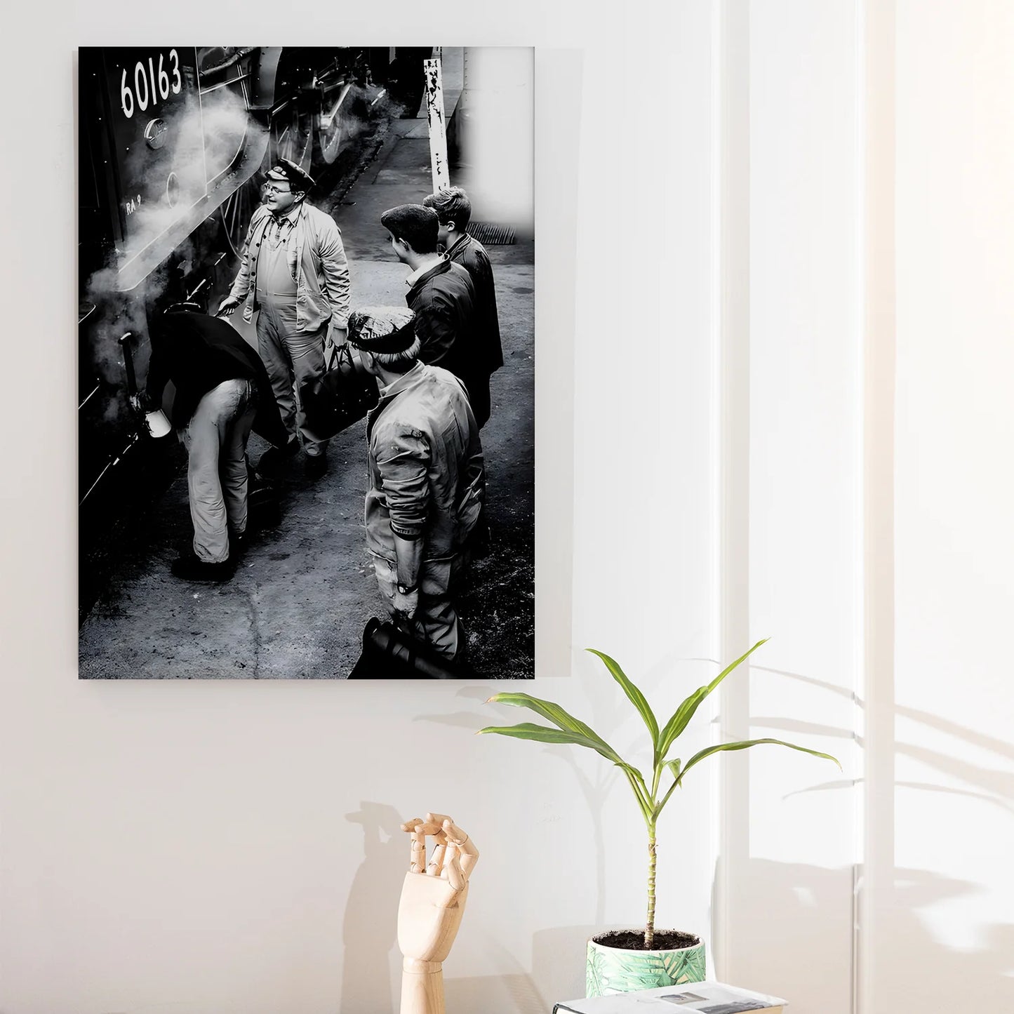 Black and White Vintage Canvas Wall Art Painting For Hotel 
