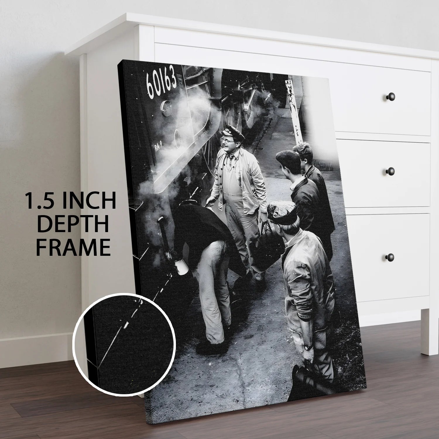 Black and White Vintage Canvas Wall Art Painting For Hotel 