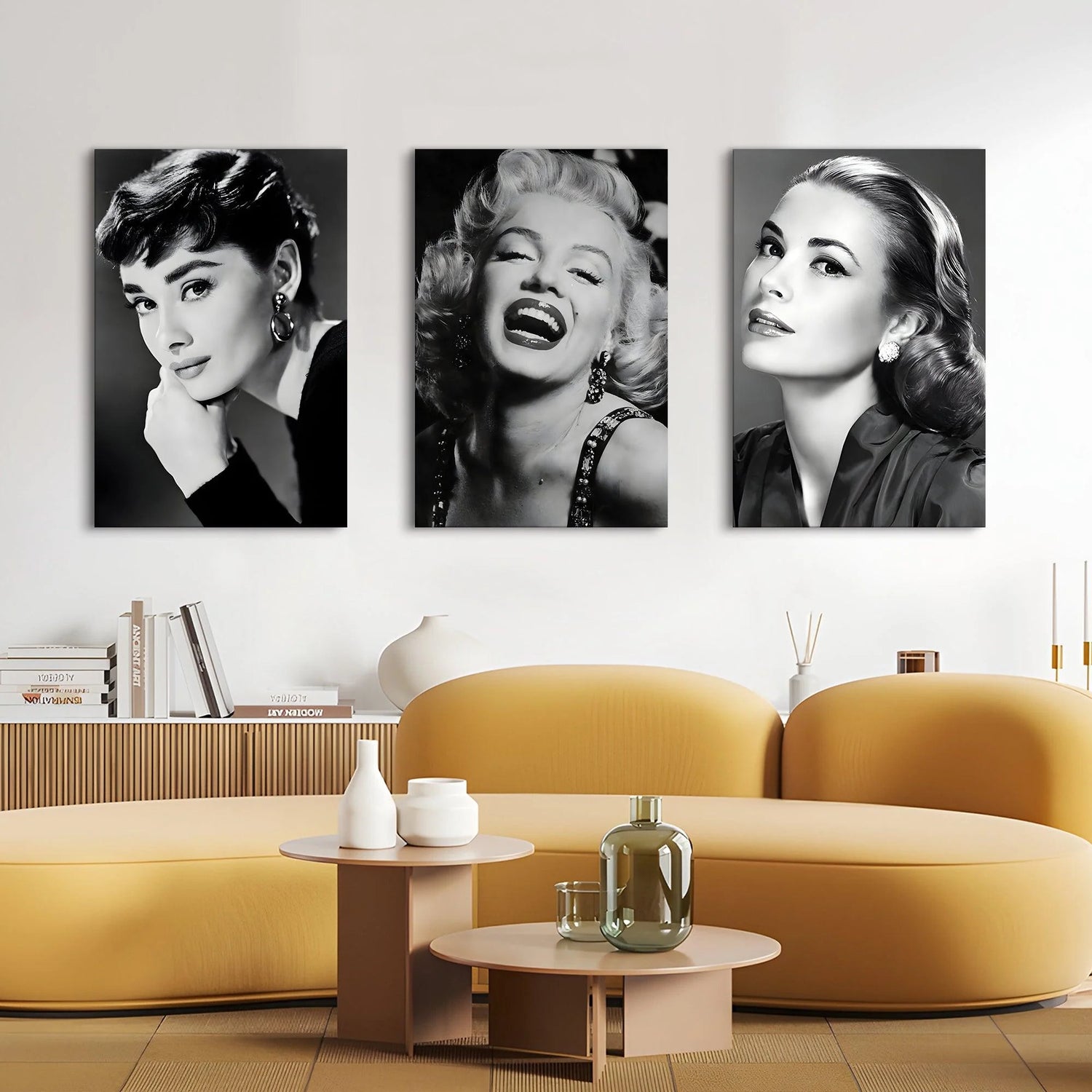 Black and White Woman Canvas Wall Art Painting For Hotel And Home Wall Decoration