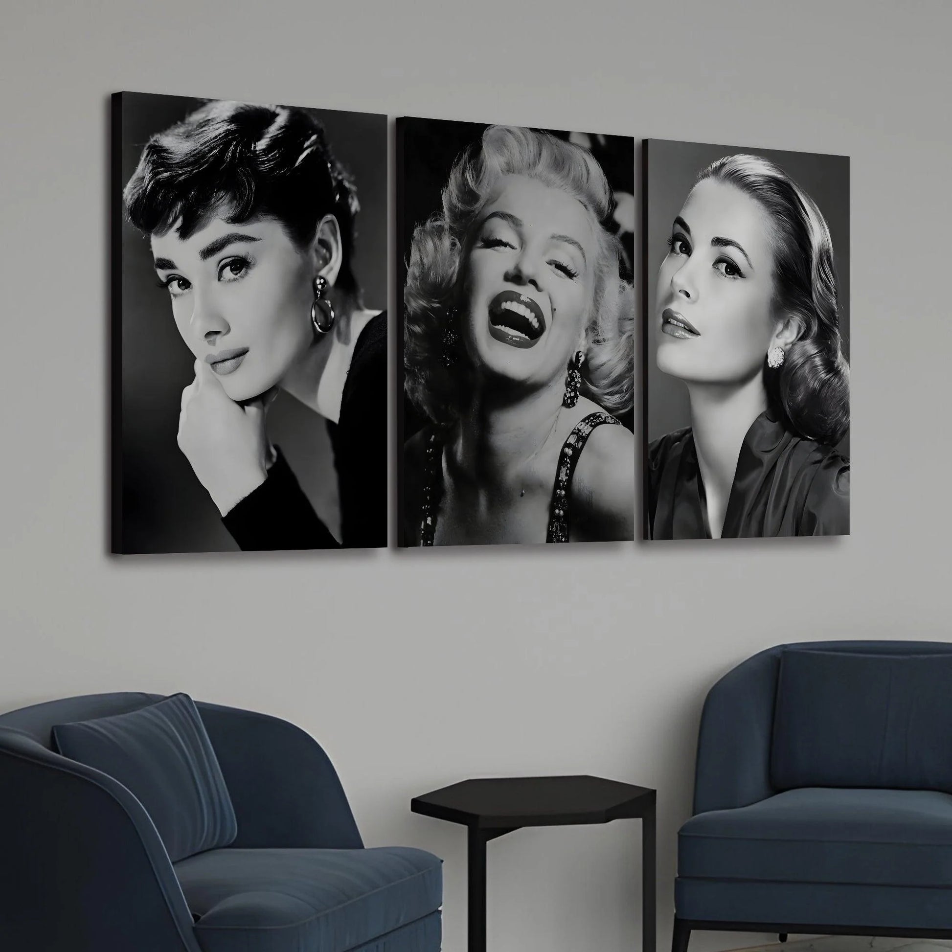 Black and White Woman Canvas Wall Art Painting For Hotel And Home Wall Decoration