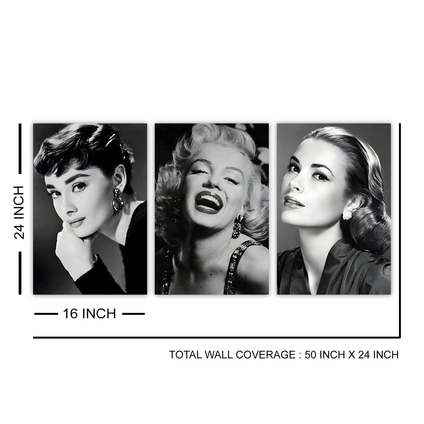 Black and White Woman Canvas Wall Art Painting For Hotel And Home Wall Decoration