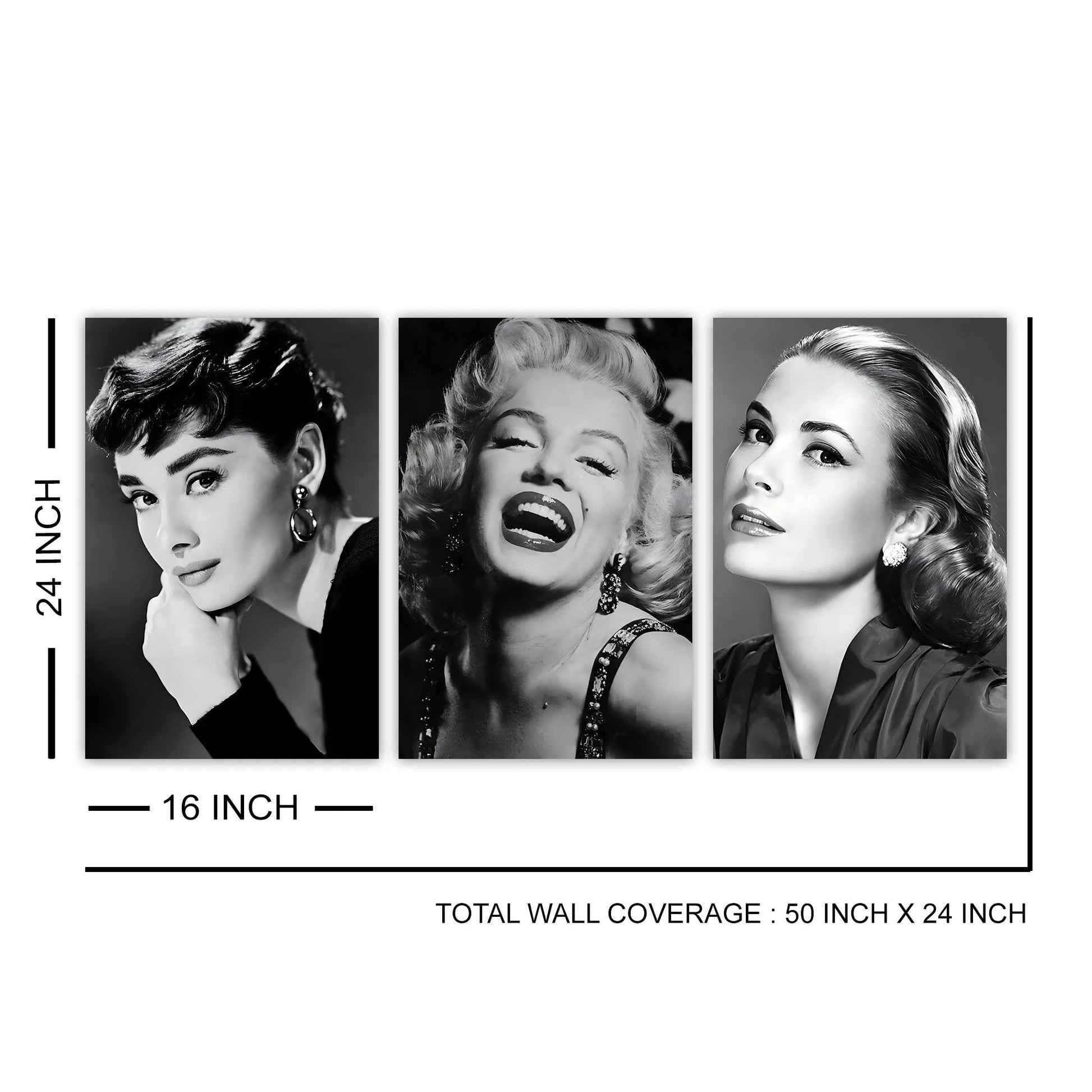 Black and White Woman Canvas Wall Art Painting For Hotel And Home Wall Decoration