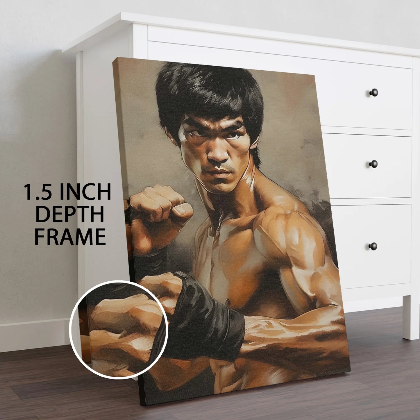 Bruce Lee Inspired Canvas Wall Art Painting 