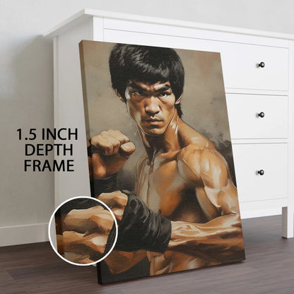 Bruce Lee Inspired Canvas Wall Art Painting 