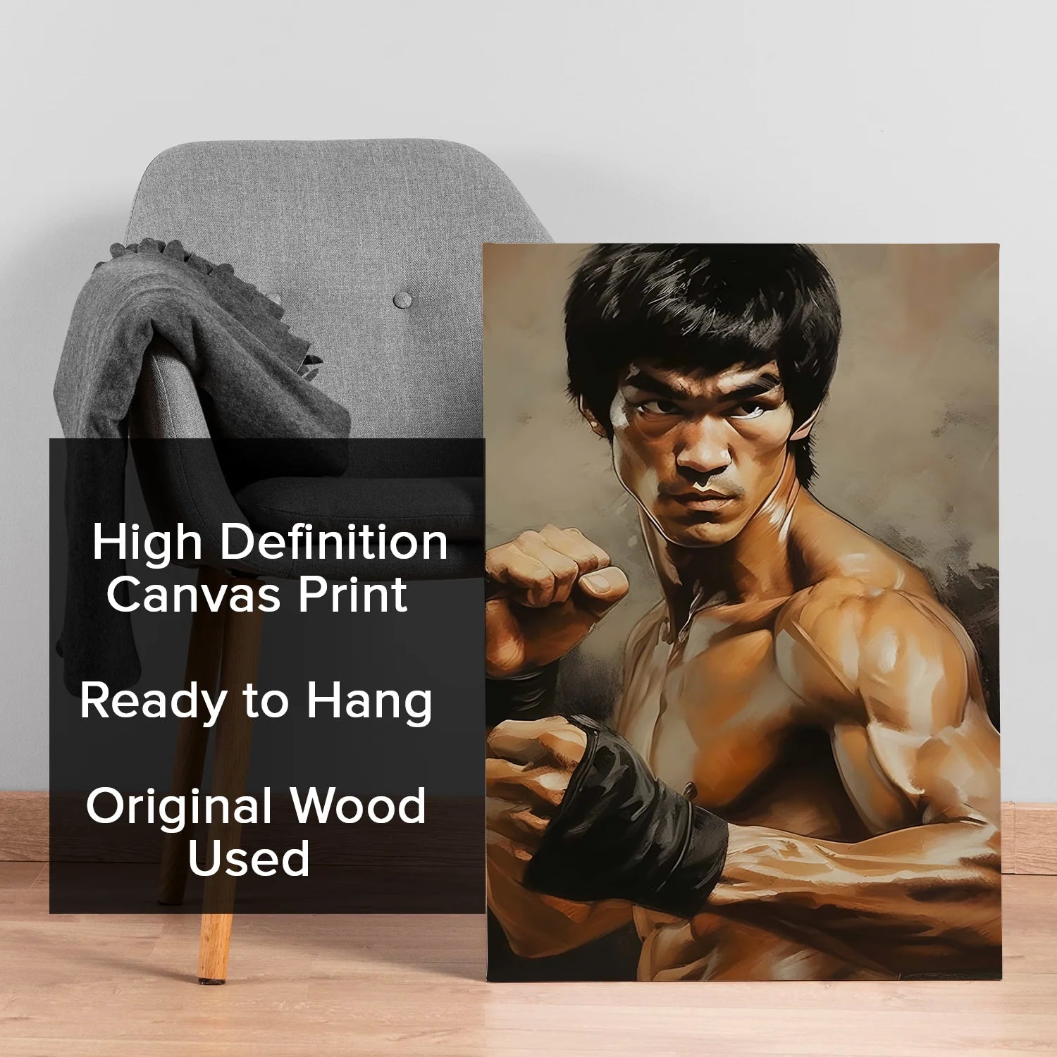 Bruce Lee Inspired Canvas Wall Art Painting 