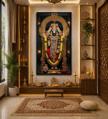 Divine Lord Venkateswara Canvas Wall Art for Home Decor