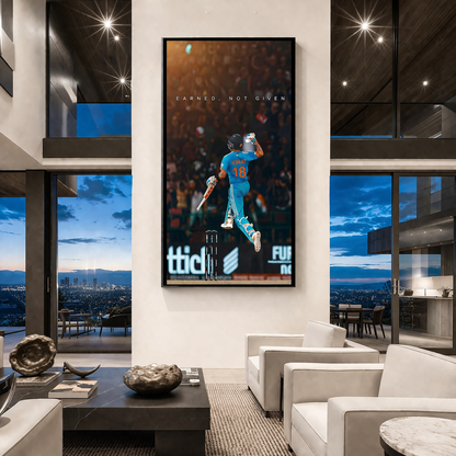 Virat Kohli Indian Cricket Legend Canvas Wall Art for Home Decor